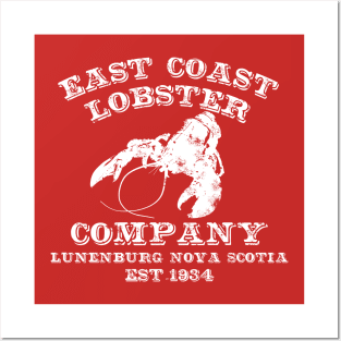 East Coast Lobster (white) Posters and Art